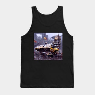 Futuristic Science Fiction Space Ship Transport Tank Top